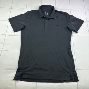 Arc'teryx Shirt Mens Small Black Polo Short Sleeve Solid Casual Golf Travel Work